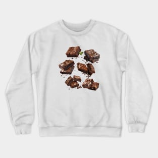 Brownie Pattern Chocolate Kawaii Sweet Breakfast Yummy Salted Vintage Crewneck Sweatshirt